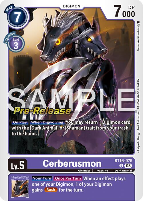 Cerberusmon [BT16-075] [Beginning Observer Pre-Release Promos] | Tables and Towers