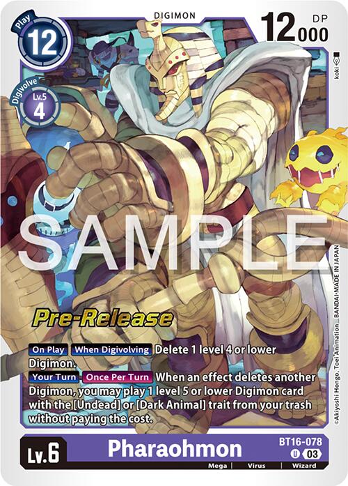 Pharaohmon [BT16-078] [Beginning Observer Pre-Release Promos] | Tables and Towers