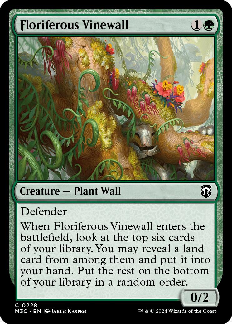 Floriferous Vinewall [Modern Horizons 3 Commander] | Tables and Towers