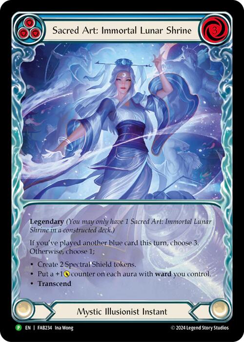 Sacred Art: Immortal Lunar Shrine [FAB234] (Promo)  Rainbow Foil | Tables and Towers