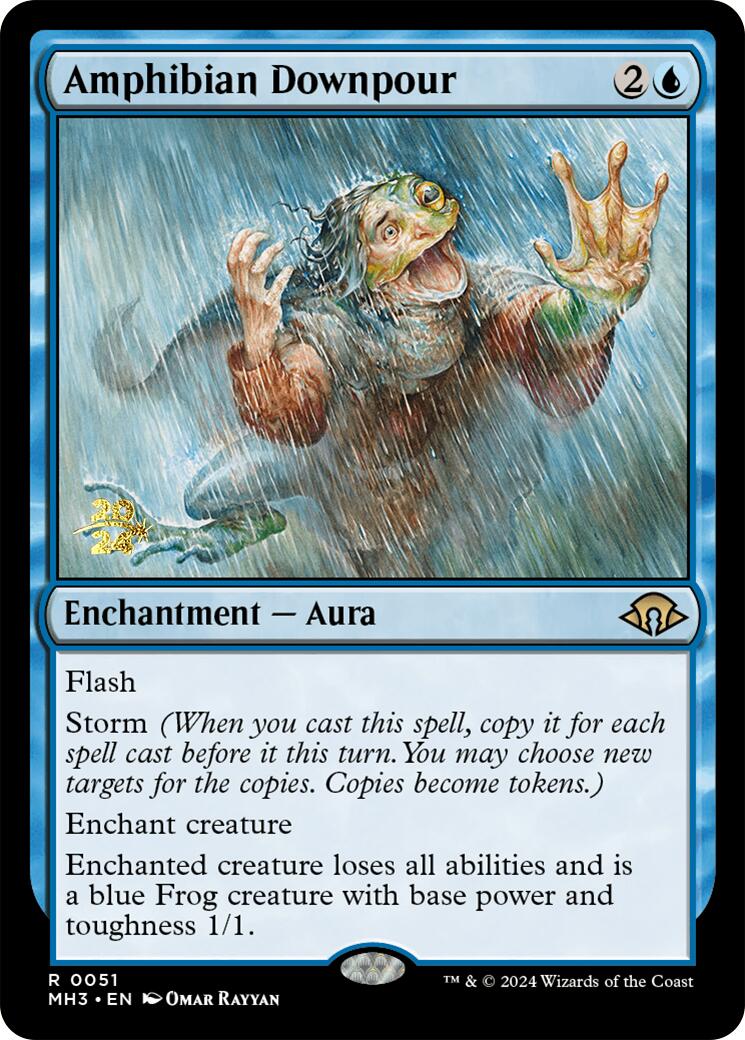 Amphibian Downpour [Modern Horizons 3 Prerelease Promos] | Tables and Towers