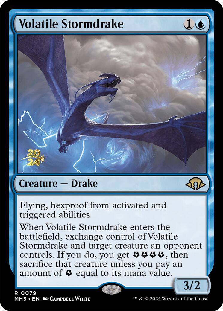 Volatile Stormdrake [Modern Horizons 3 Prerelease Promos] | Tables and Towers