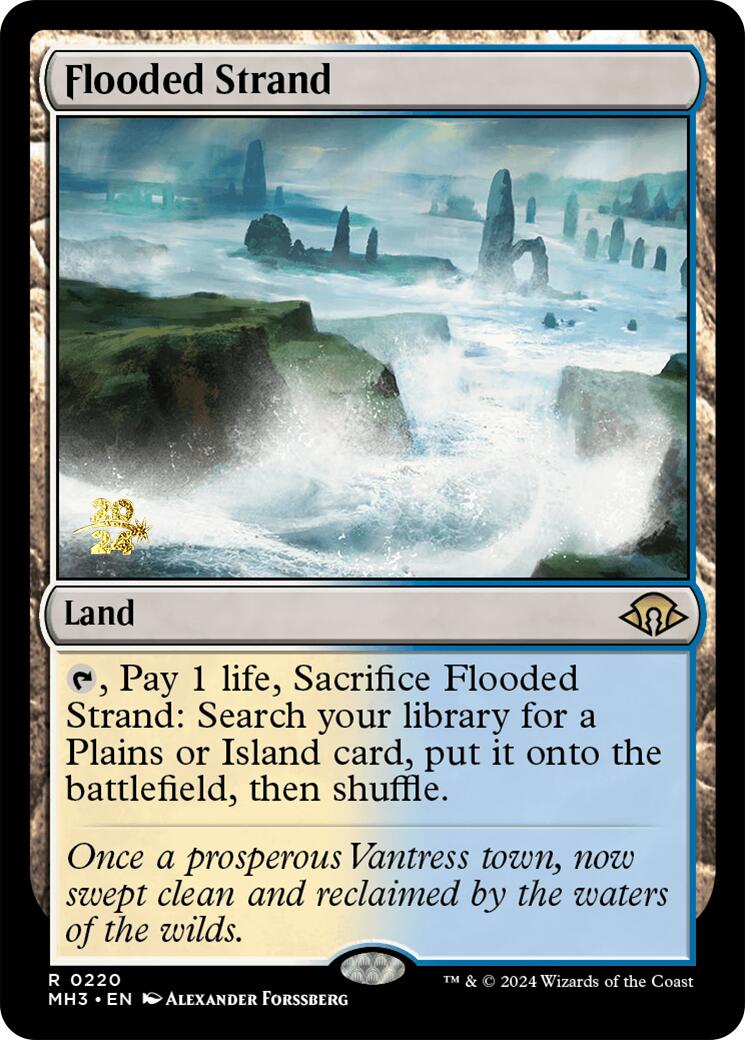 Flooded Strand [Modern Horizons 3 Prerelease Promos] | Tables and Towers