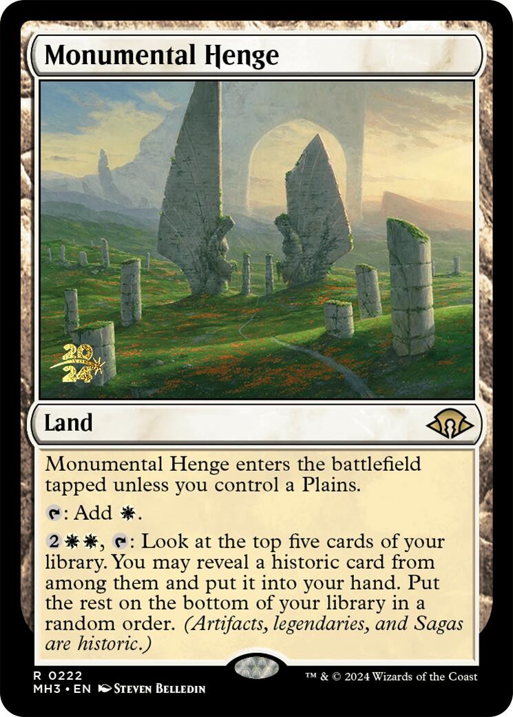 Monumental Henge [Modern Horizons 3 Prerelease Promos] | Tables and Towers