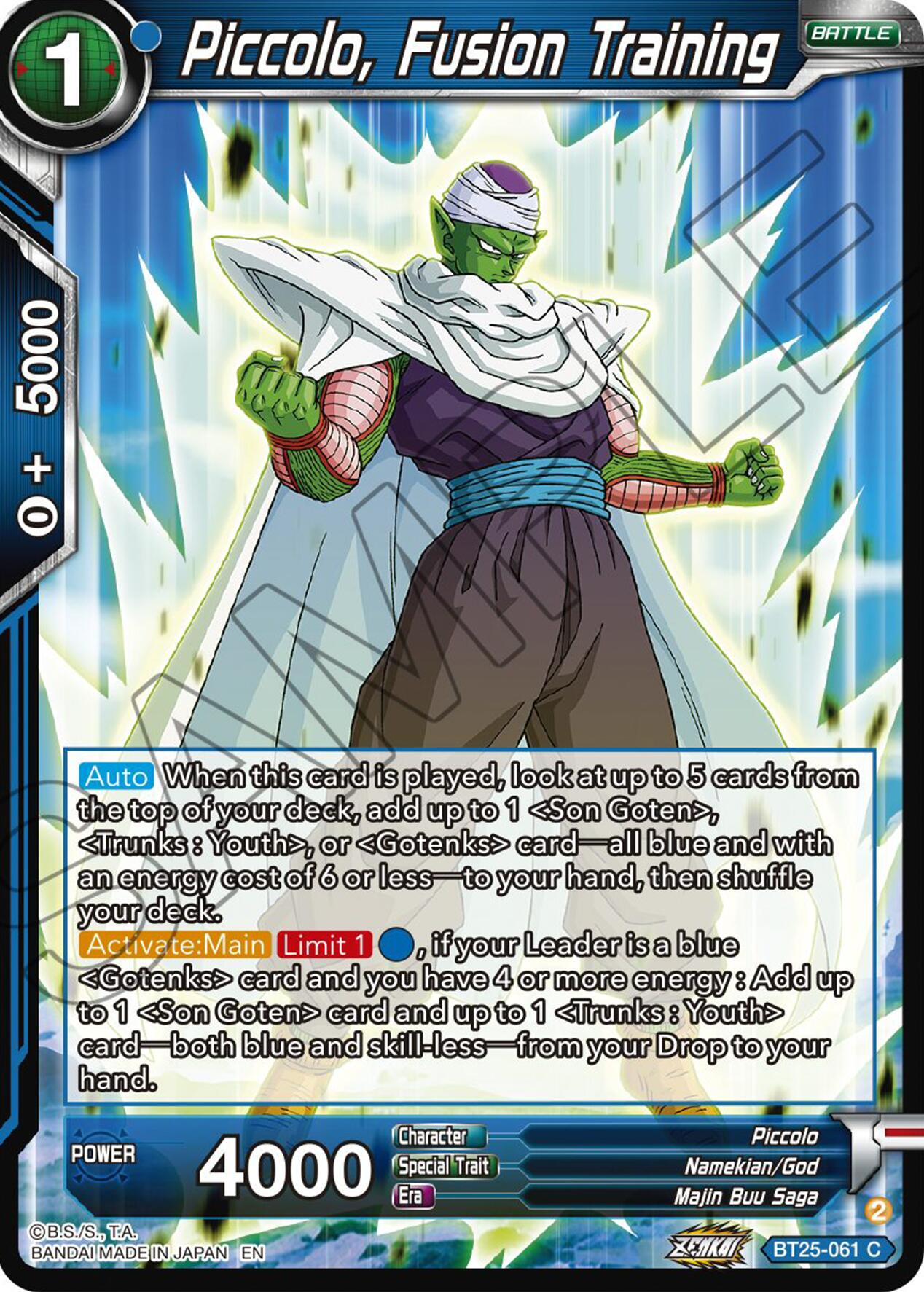 Piccolo, Fusion Training (BT25-061) [Legend of the Dragon Balls] | Tables and Towers