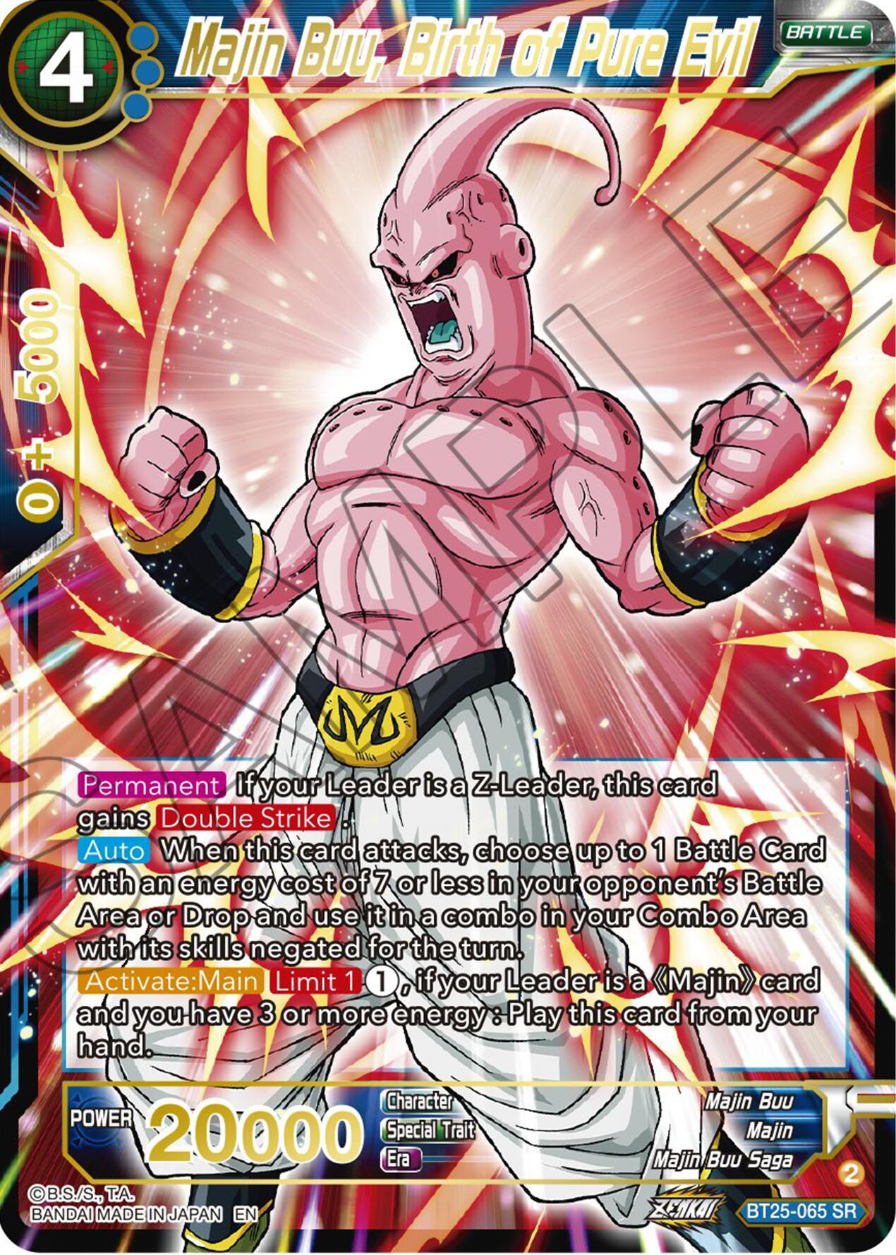 Majin Buu, Birth of Pure Evil (BT25-065) [Legend of the Dragon Balls] | Tables and Towers