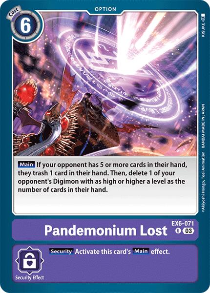 Pandemonium Lost [EX6-071] [Infernal Ascension] | Tables and Towers