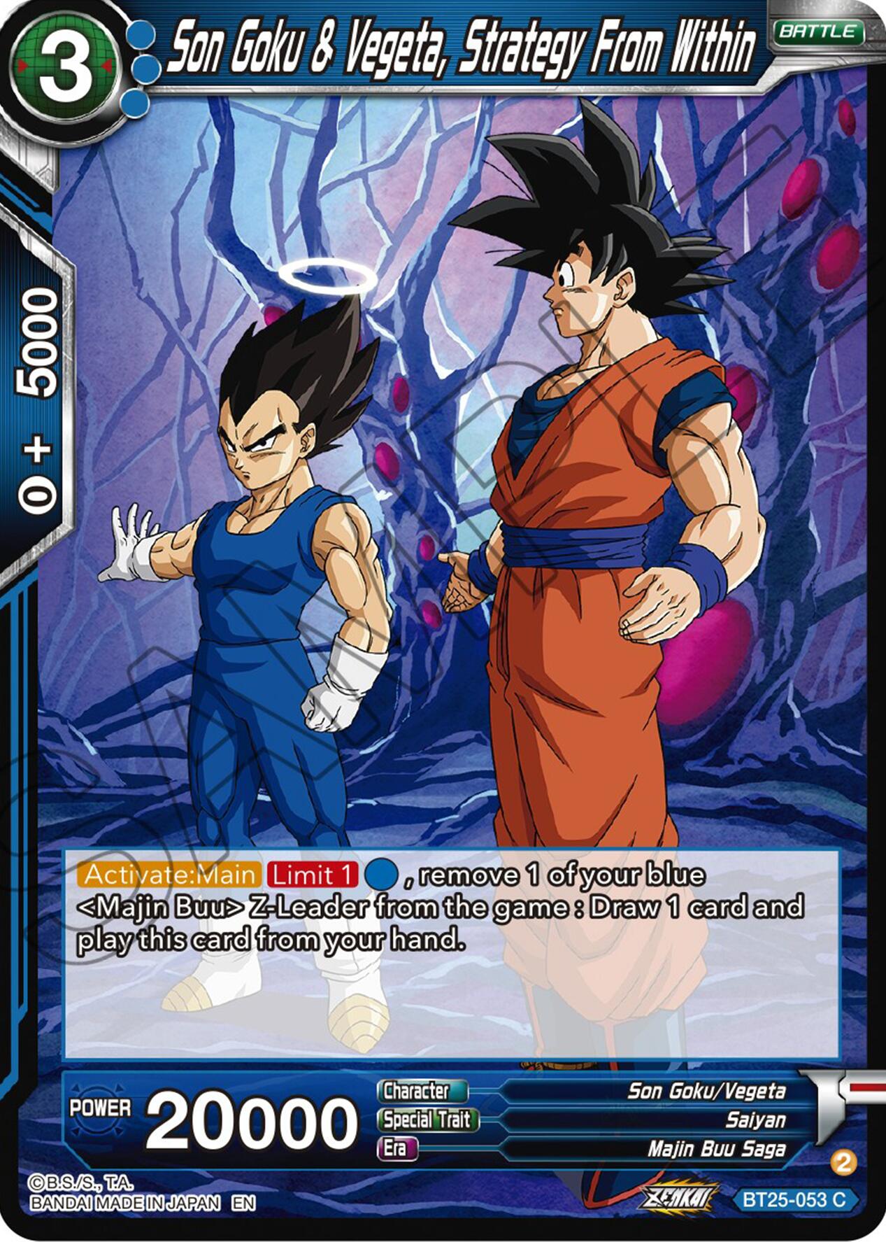 Son Goku & Vegeta, Strategy From Within (BT25-053) [Legend of the Dragon Balls] | Tables and Towers