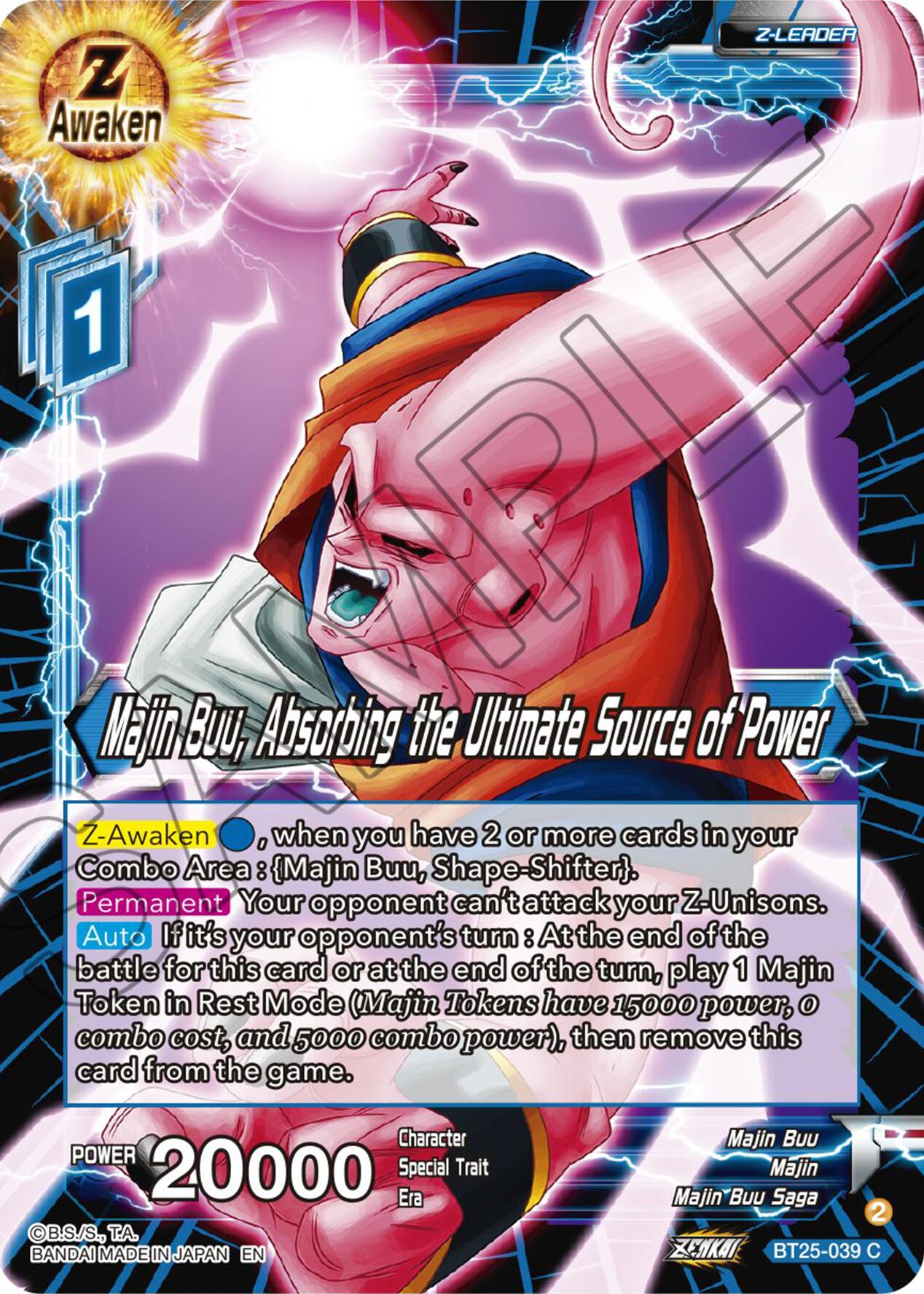 Majin Buu, Absorbing the Ultimate Source of Power (BT25-039) [Legend of the Dragon Balls] | Tables and Towers