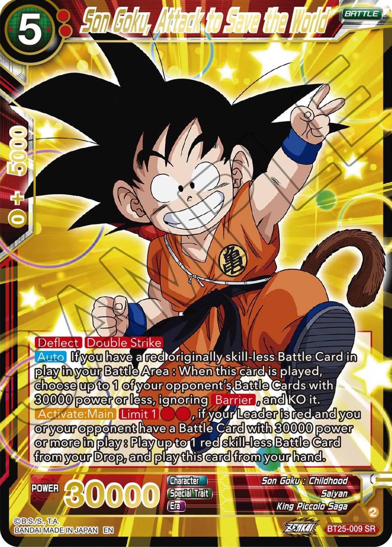 Son Goku, Attack to Save the World (BT25-009) [Legend of the Dragon Balls] | Tables and Towers