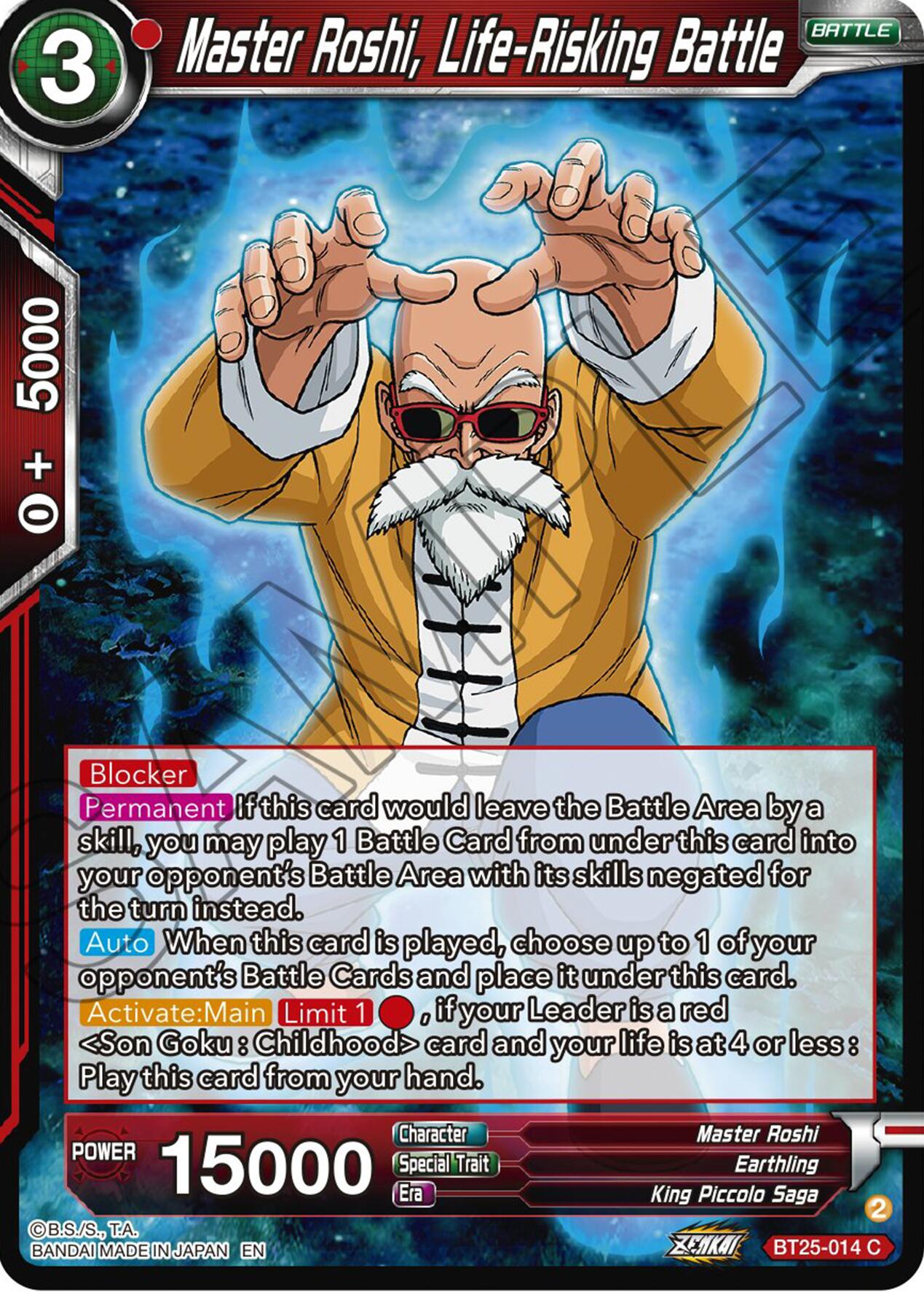 Master Roshi, Life-Risking Battle (BT25-014) [Legend of the Dragon Balls] | Tables and Towers