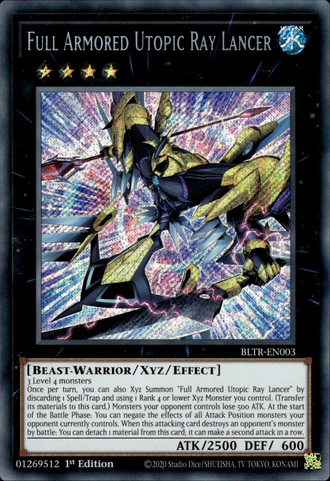 Full Armored Utopic Ray Lancer [BLTR-EN003] Secret Rare | Tables and Towers