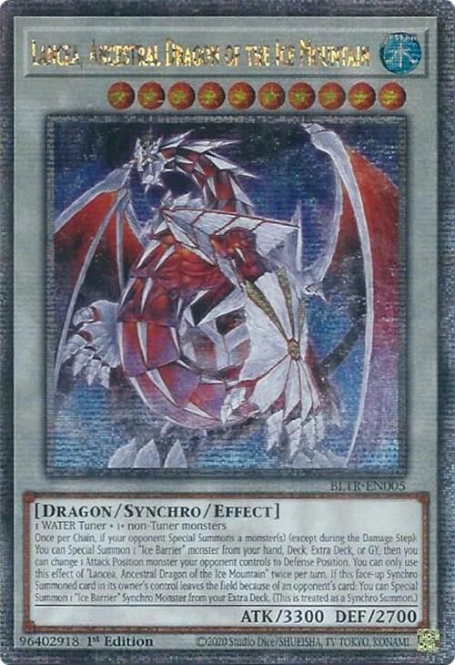 Lancea, Ancestral Dragon of the Ice Mountain (Quarter Century Secret Rare) [BLTR-EN005] Quarter Century Secret Rare | Tables and Towers