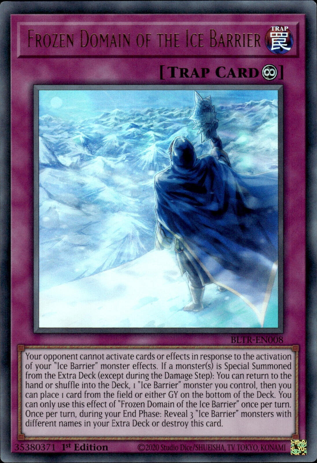 Frozen Domain of the Ice Barrier [BLTR-EN008] Ultra Rare | Tables and Towers