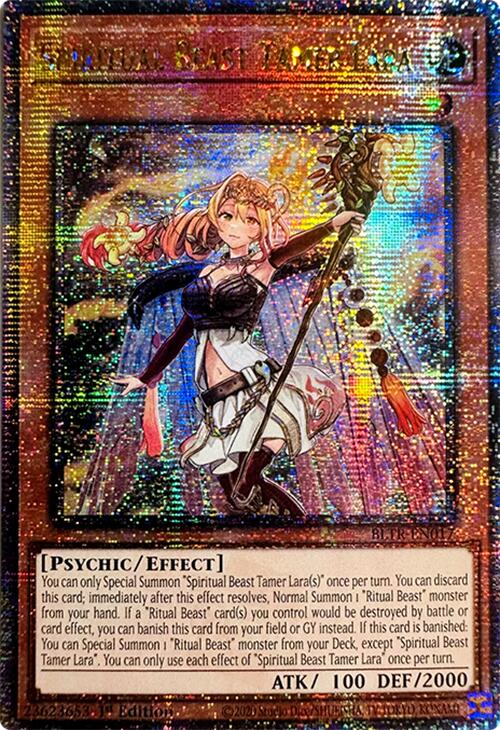 Spiritual Beast Tamer Lara (Quarter Century Secret Rare) [BLTR-EN017] Quarter Century Secret Rare | Tables and Towers