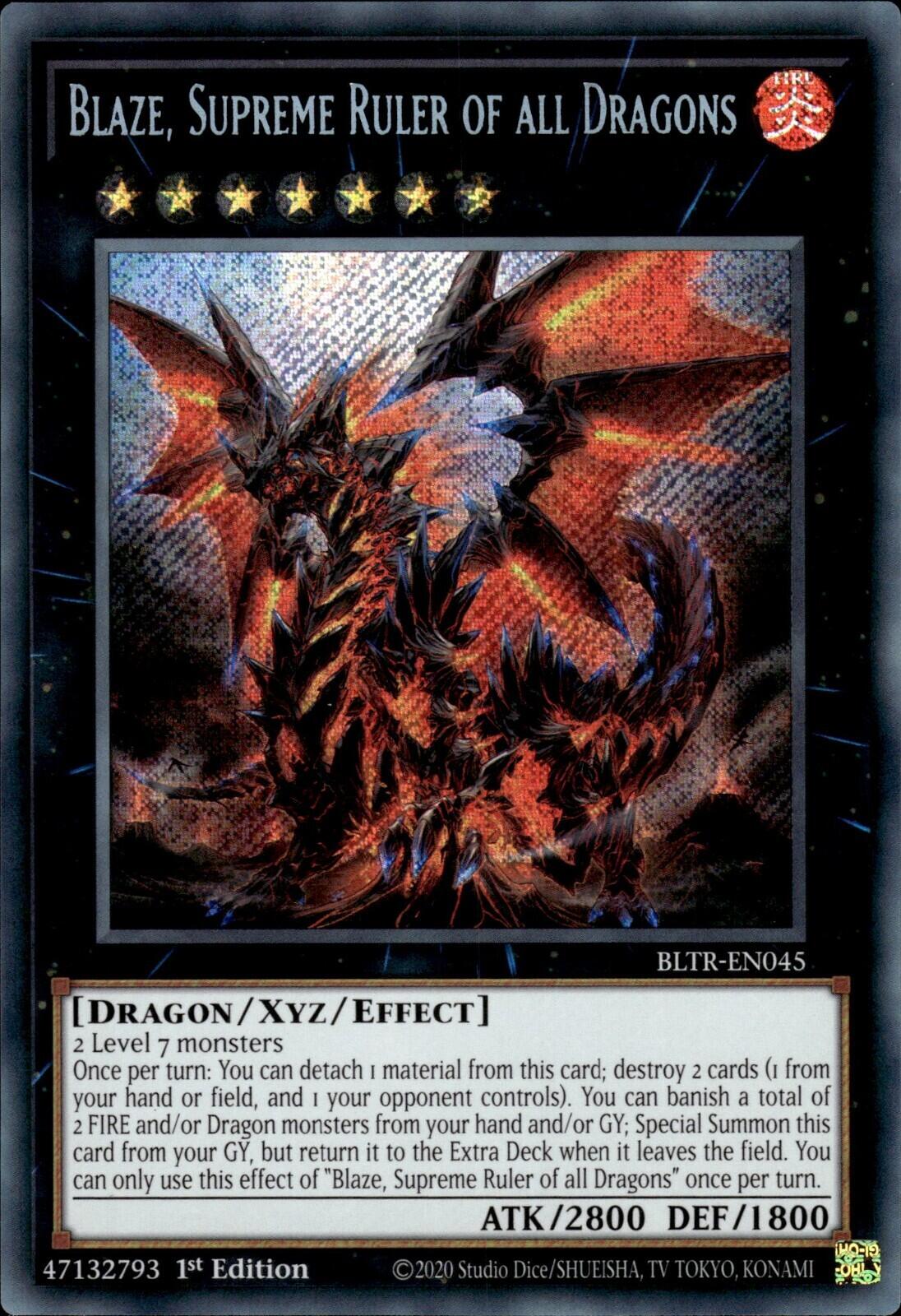 Blaze, Supreme Ruler of all Dragons [BLTR-EN045] Secret Rare | Tables and Towers