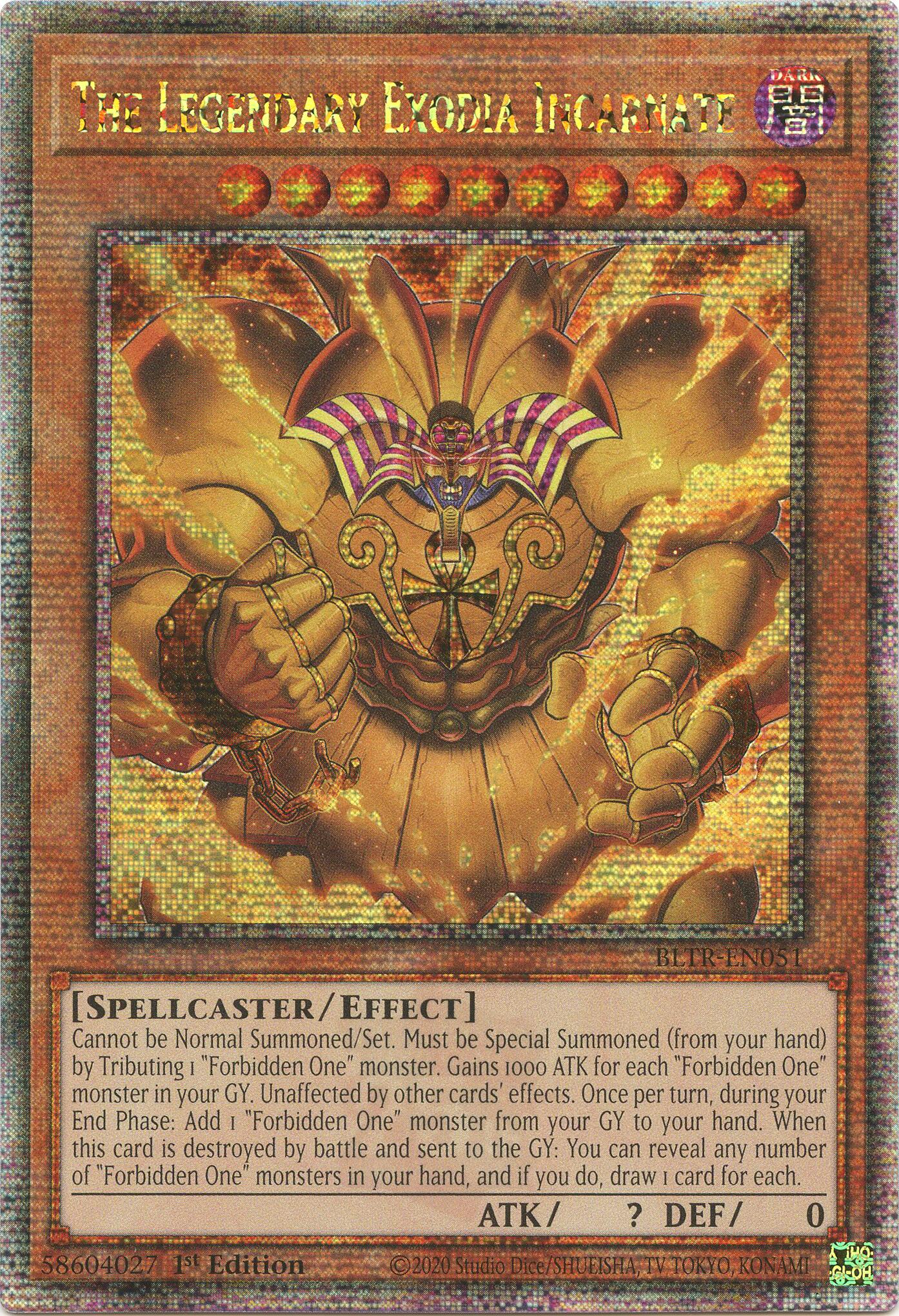 The Legendary Exodia Incarnate (Quarter Century Secret Rare) [BLTR-EN051] Quarter Century Secret Rare | Tables and Towers