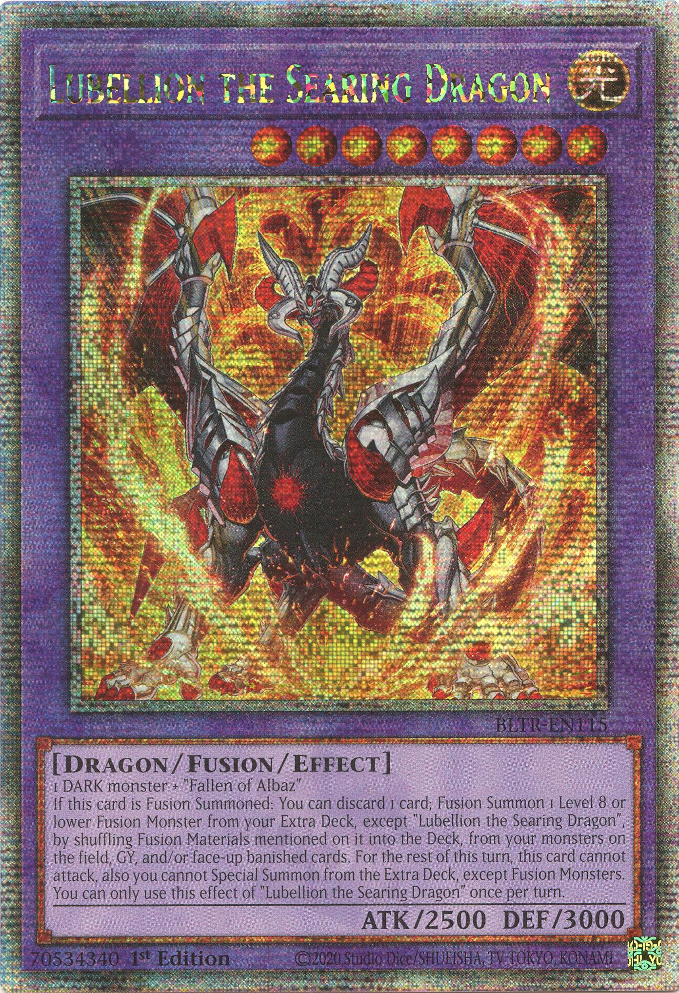 Lubellion the Searing Dragon (Quarter Century Secret Rare) [BLTR-EN115] Quarter Century Secret Rare | Tables and Towers