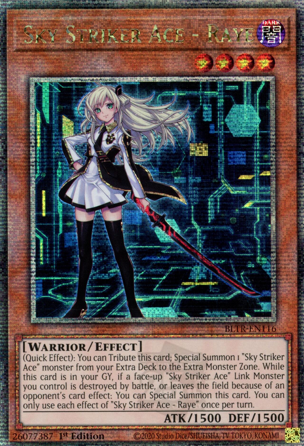 Sky Striker Ace - Raye (Quarter Century Secret Rare) [BLTR-EN116] Quarter Century Secret Rare | Tables and Towers