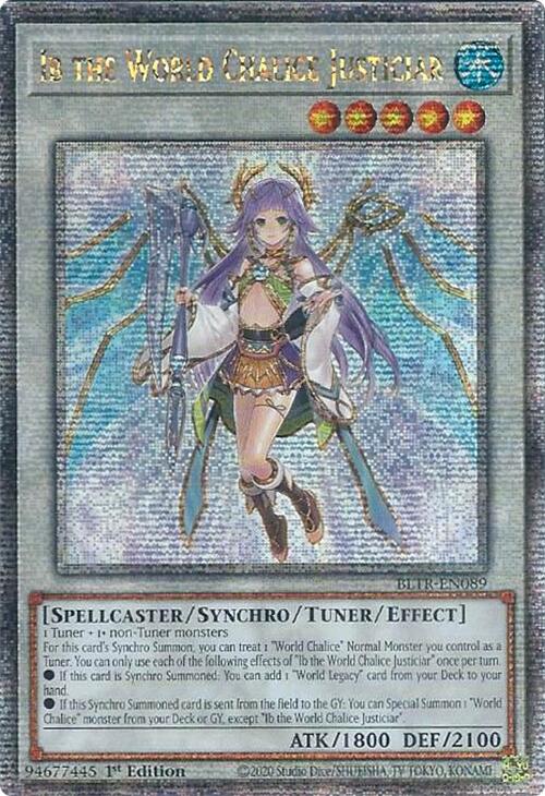 Ib the World Chalice Justiciar (Quarter Century Secret Rare) [BLTR-EN089] Quarter Century Secret Rare | Tables and Towers