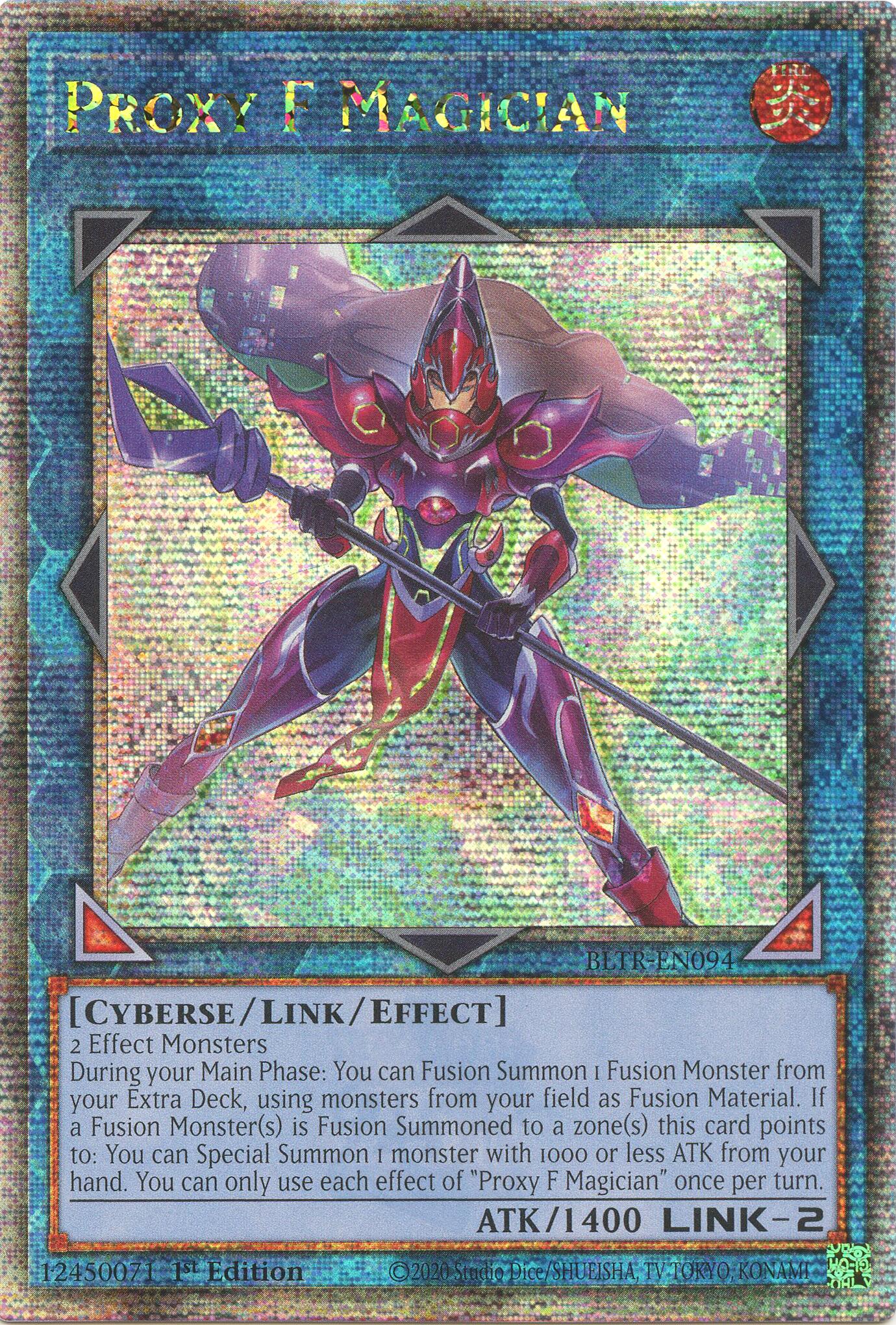 Proxy F Magician (Quarter Century Secret Rare) [BLTR-EN094] Quarter Century Secret Rare | Tables and Towers