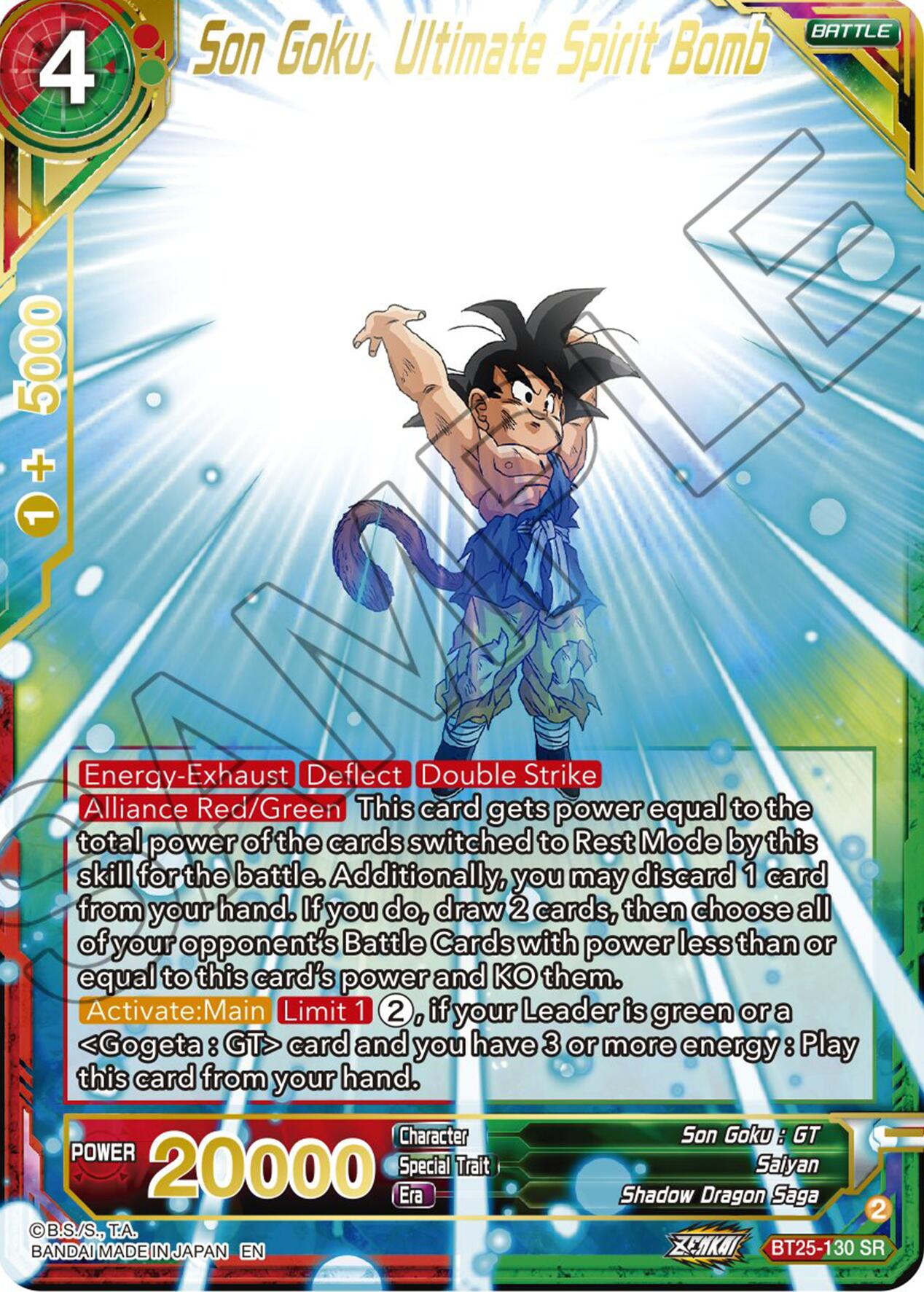 Son Goku, Ultimate Spirit Bomb (BT25-130 SR) [Legend of the Dragon Balls] | Tables and Towers