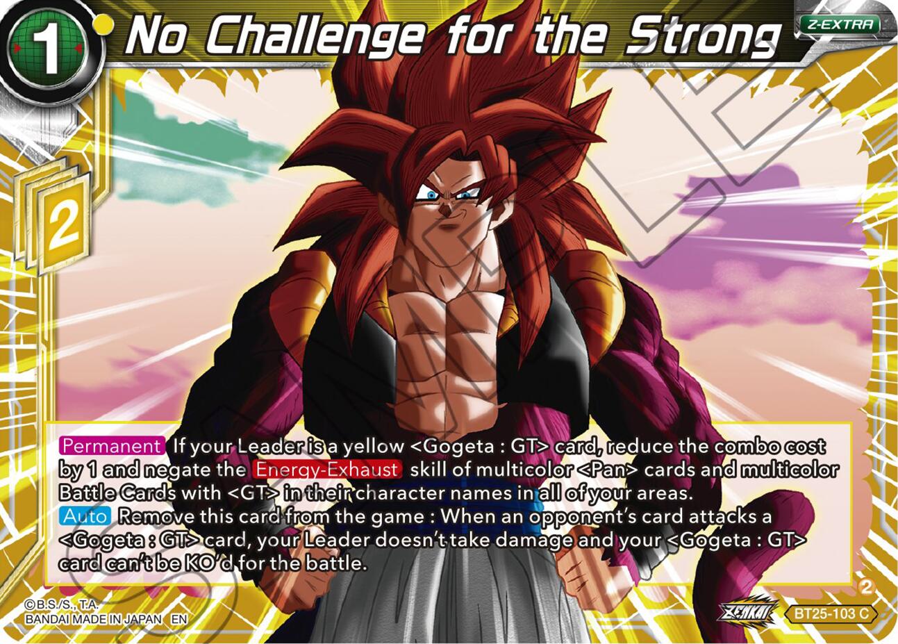 No Challenge for the Strong (BT25-103 C) [Legend of the Dragon Balls] | Tables and Towers