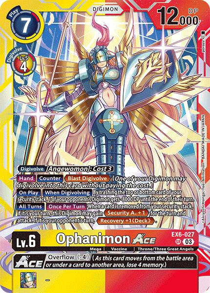 Ophanimon ACE [EX6-027] [Infernal Ascension] | Tables and Towers