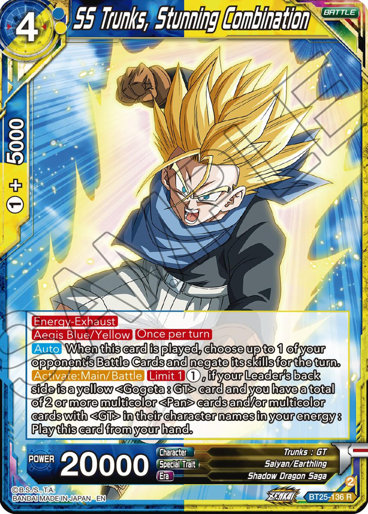 SS Trunks, Stunning Combination (BT25-136) [Legend of the Dragon Balls] | Tables and Towers