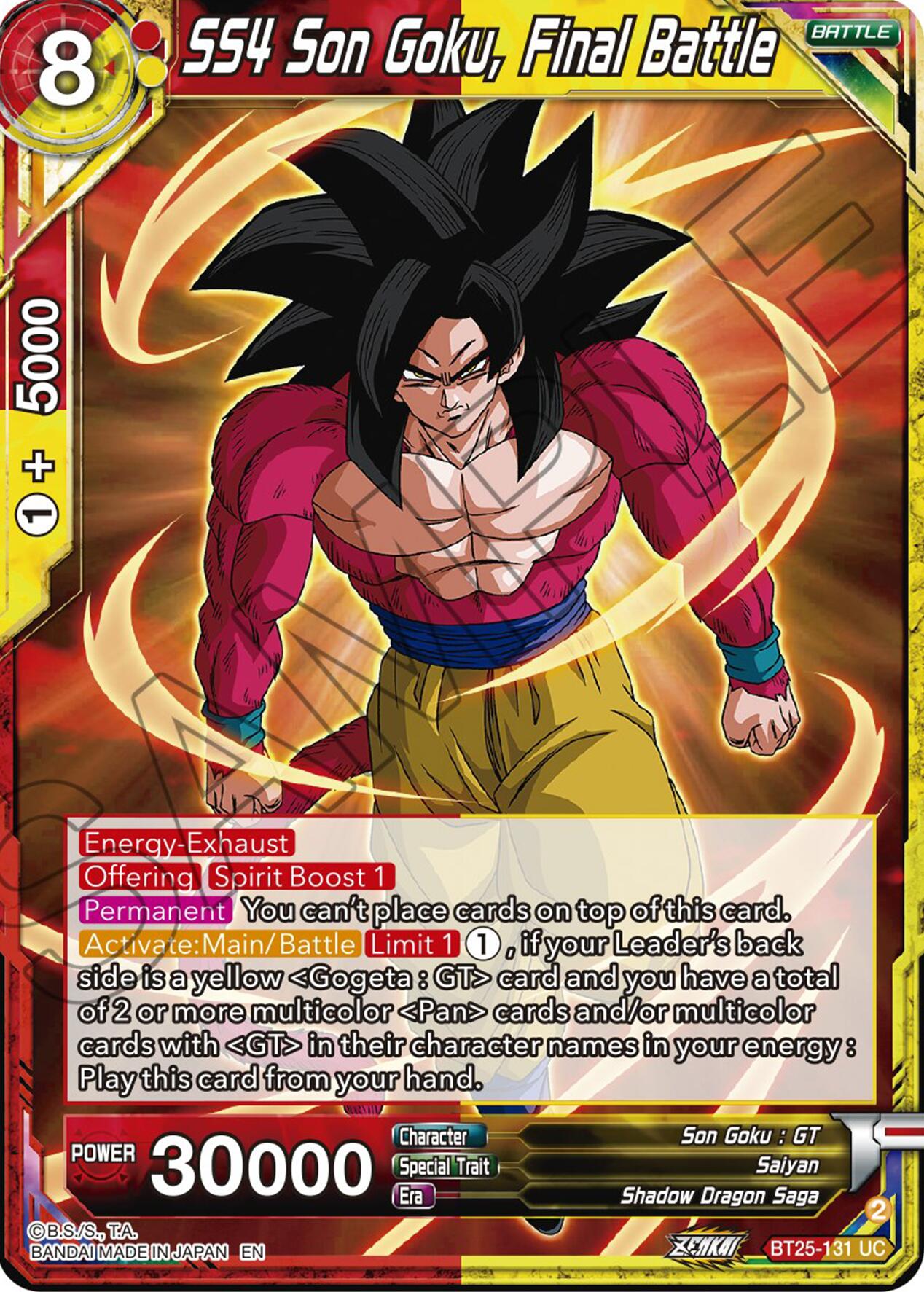 SS4 Son Goku, Final Battle (BT25-131) [Legend of the Dragon Balls] | Tables and Towers