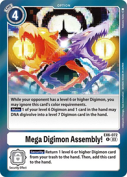 Mega Digimon Assembly! [EX6-072] [Infernal Ascension] | Tables and Towers