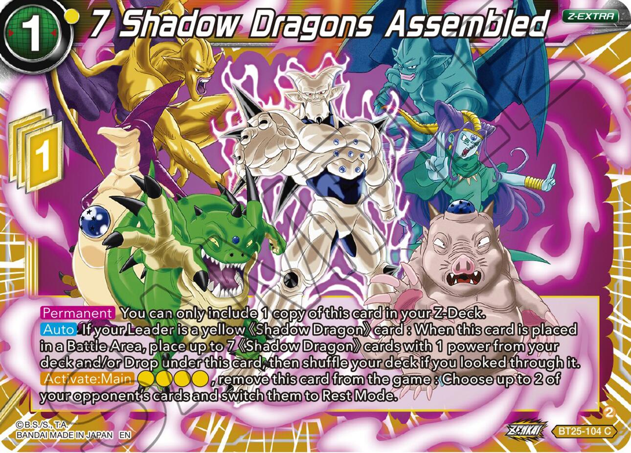 7 Shadow Dragons Assembled (BT25-104) [Legend of the Dragon Balls] | Tables and Towers