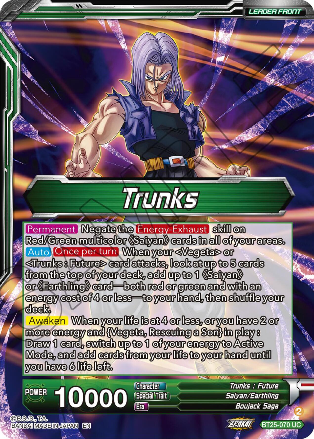 Trunks // SS Trunks, Tournament Battle to the Death (BT25-070) [Legend of the Dragon Balls] | Tables and Towers