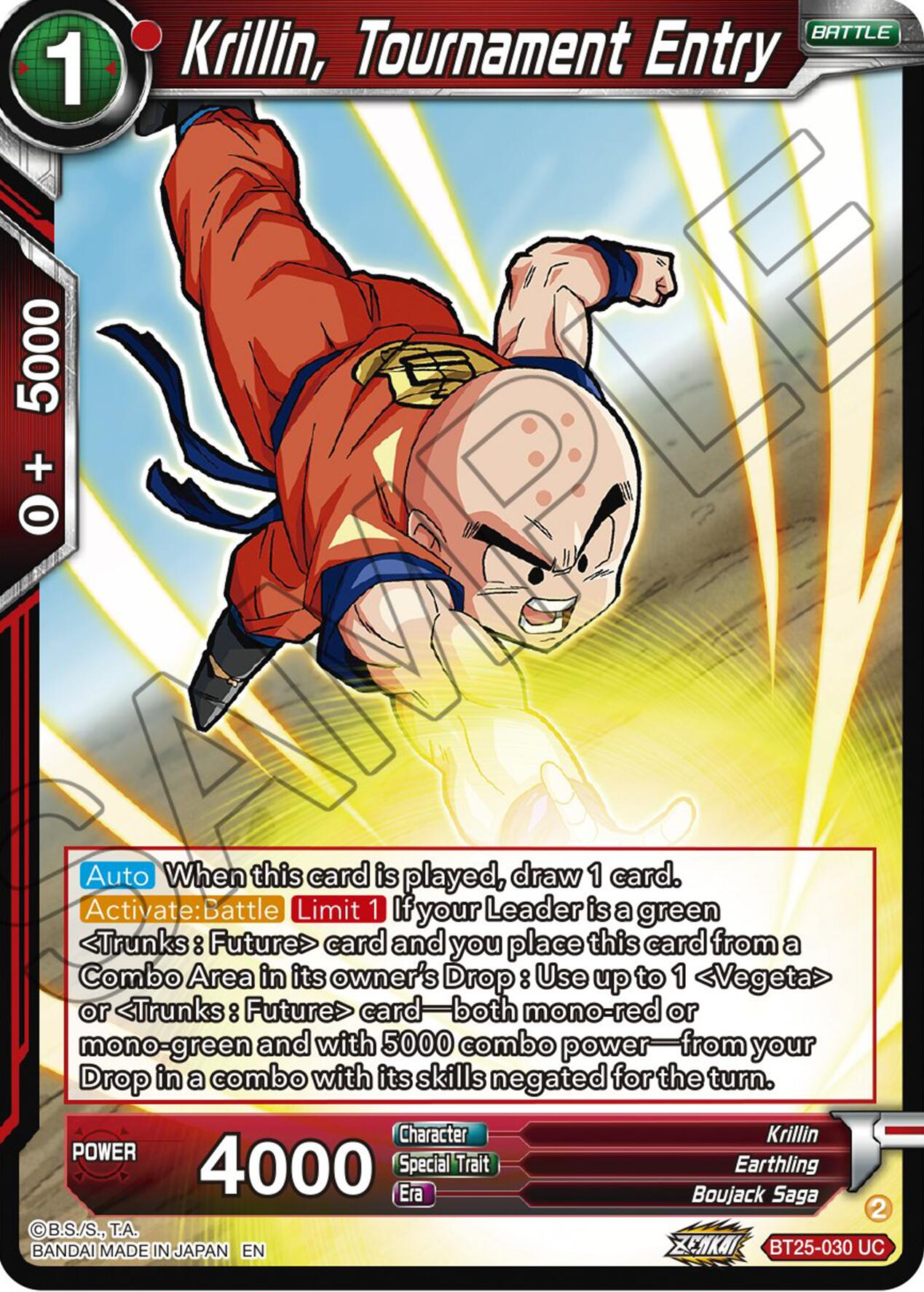 Krillin, Tournament Entry (BT25-030) [Legend of the Dragon Balls] | Tables and Towers