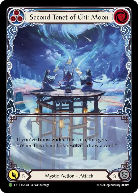 Second Tenet of Chi: Moon [LGS301] (Promo)  Rainbow Foil | Tables and Towers