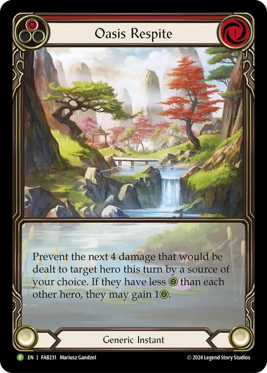 Oasis Respite [UPR221] (Promo)  Rainbow Foil | Tables and Towers