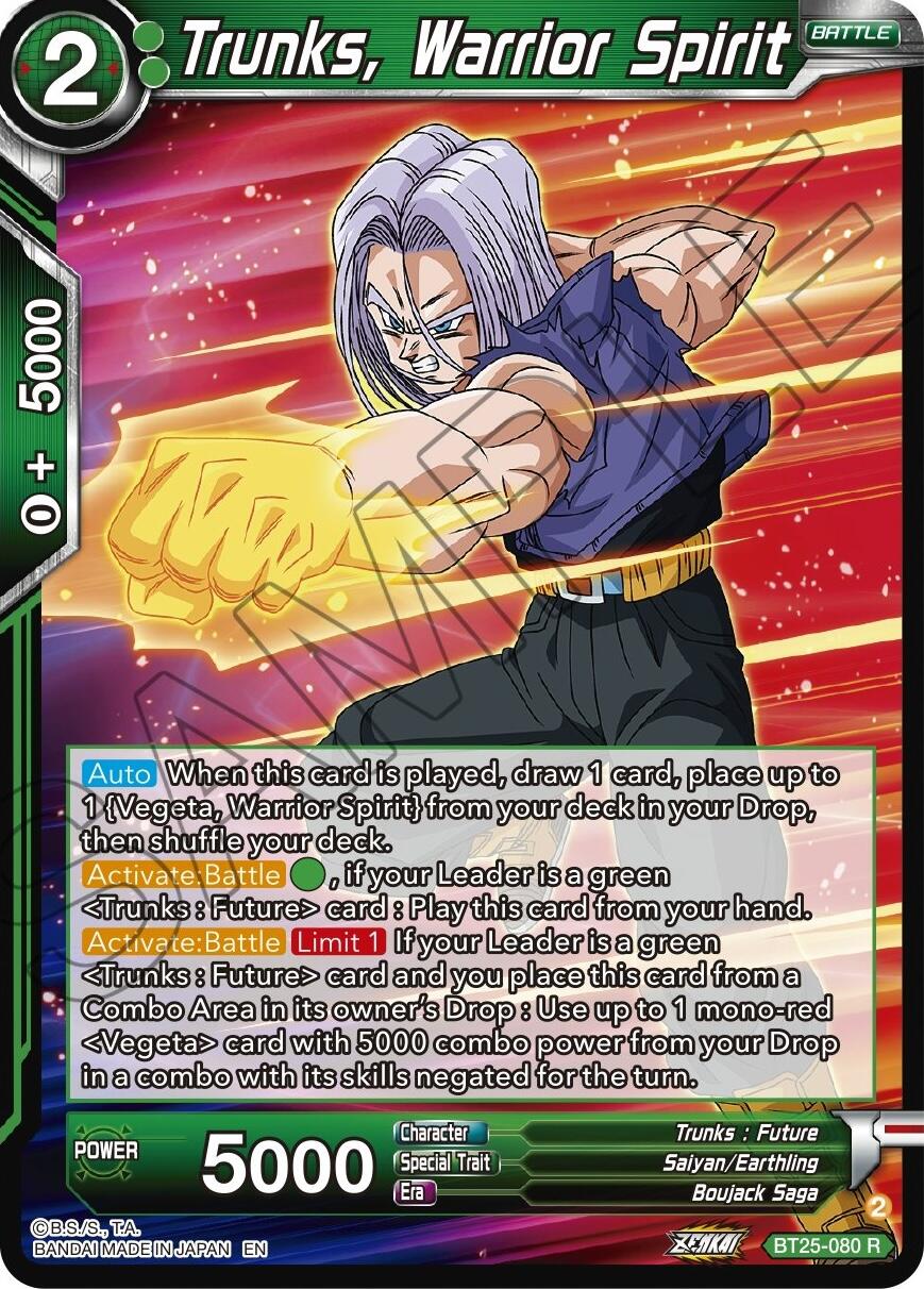 Trunks, Warrior Spirit (BT25-080) [Legend of the Dragon Balls] | Tables and Towers