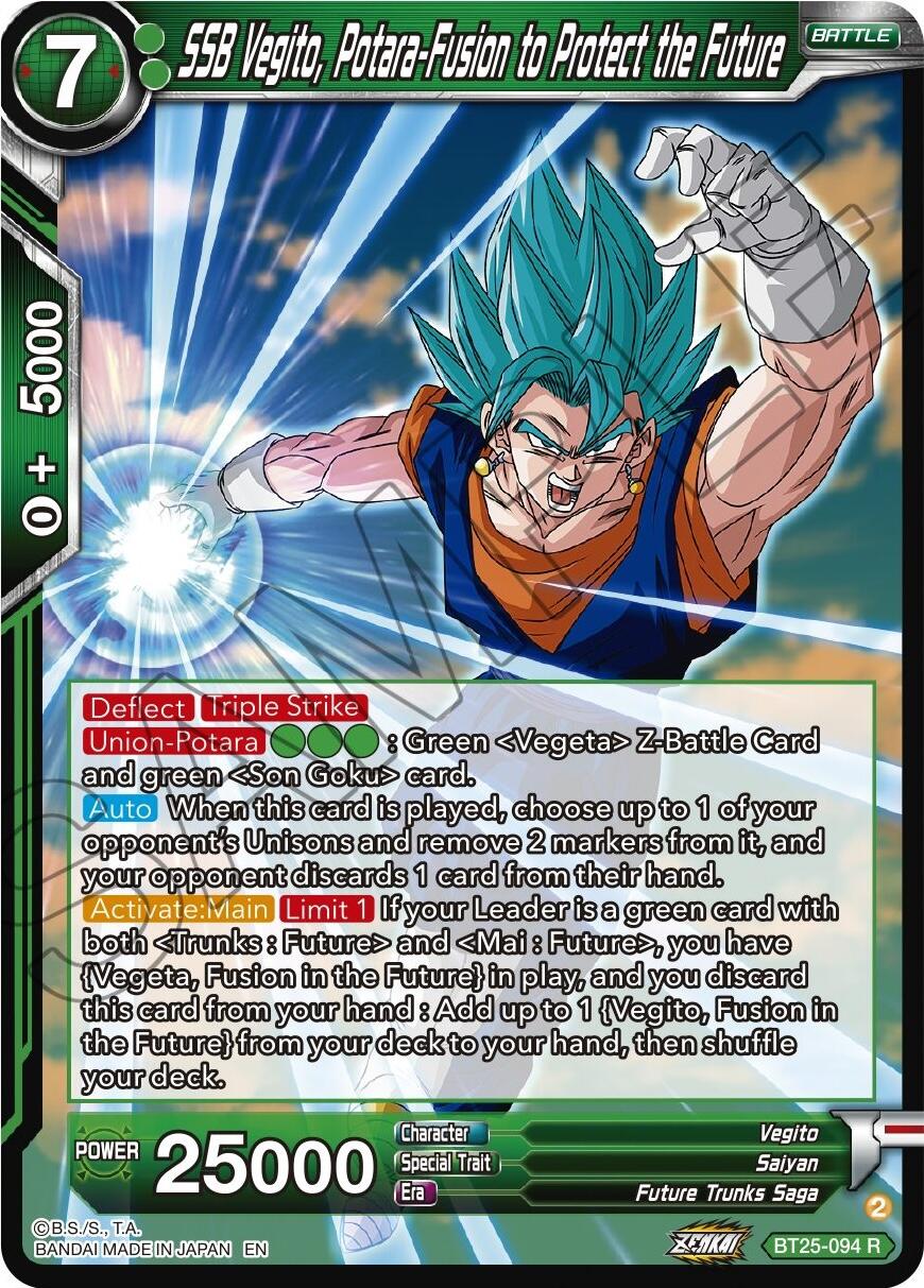 SSB Vegito, Potara-Fusion to Protect the Future (BT25-094) [Legend of the Dragon Balls] | Tables and Towers