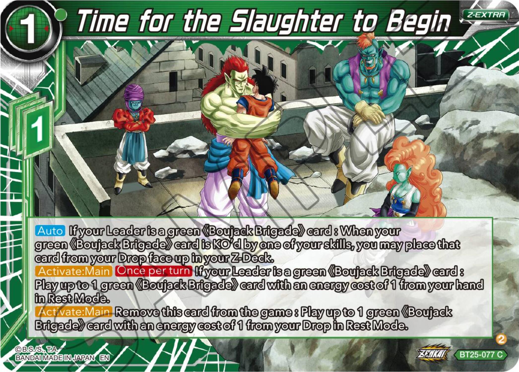 Time for the Slaughter to Begin (BT25-077) [Legend of the Dragon Balls] | Tables and Towers