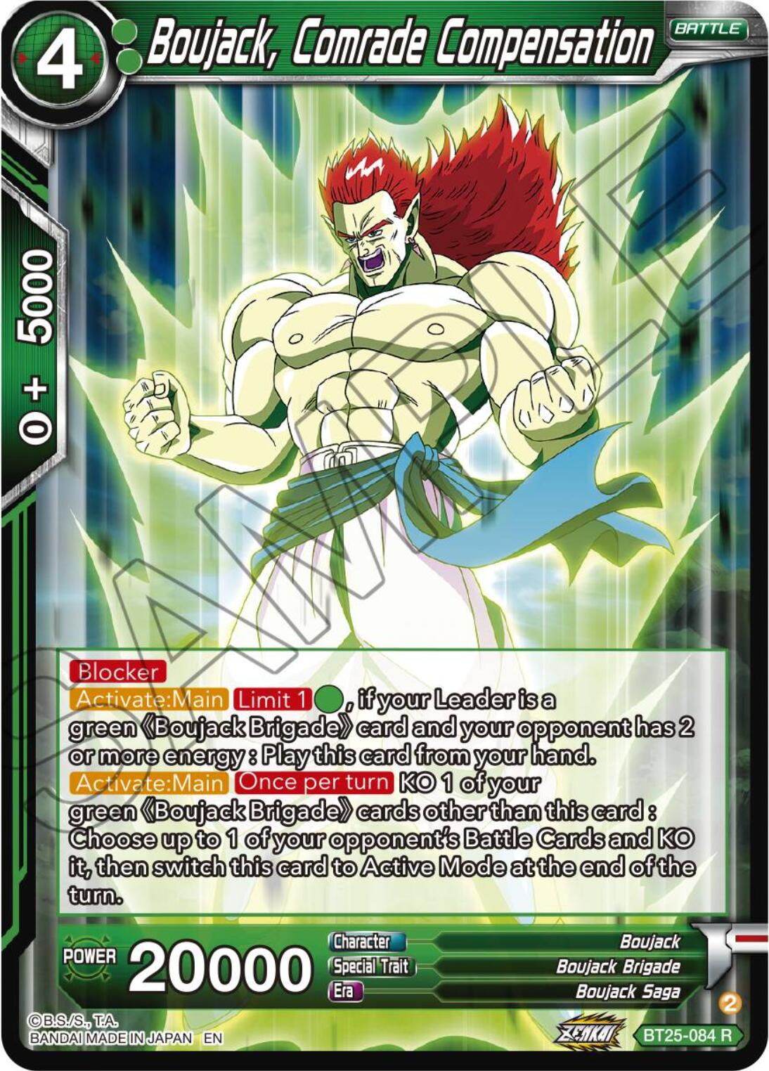 Boujack, Comrade Compensation (BT25-084) [Legend of the Dragon Balls] | Tables and Towers