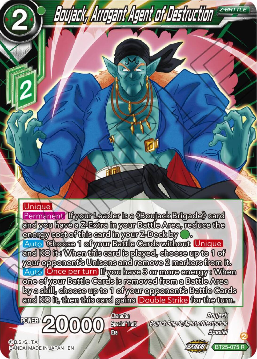 Boujack, Arrogant Agent of Destruction (BT25-075) [Legend of the Dragon Balls] | Tables and Towers