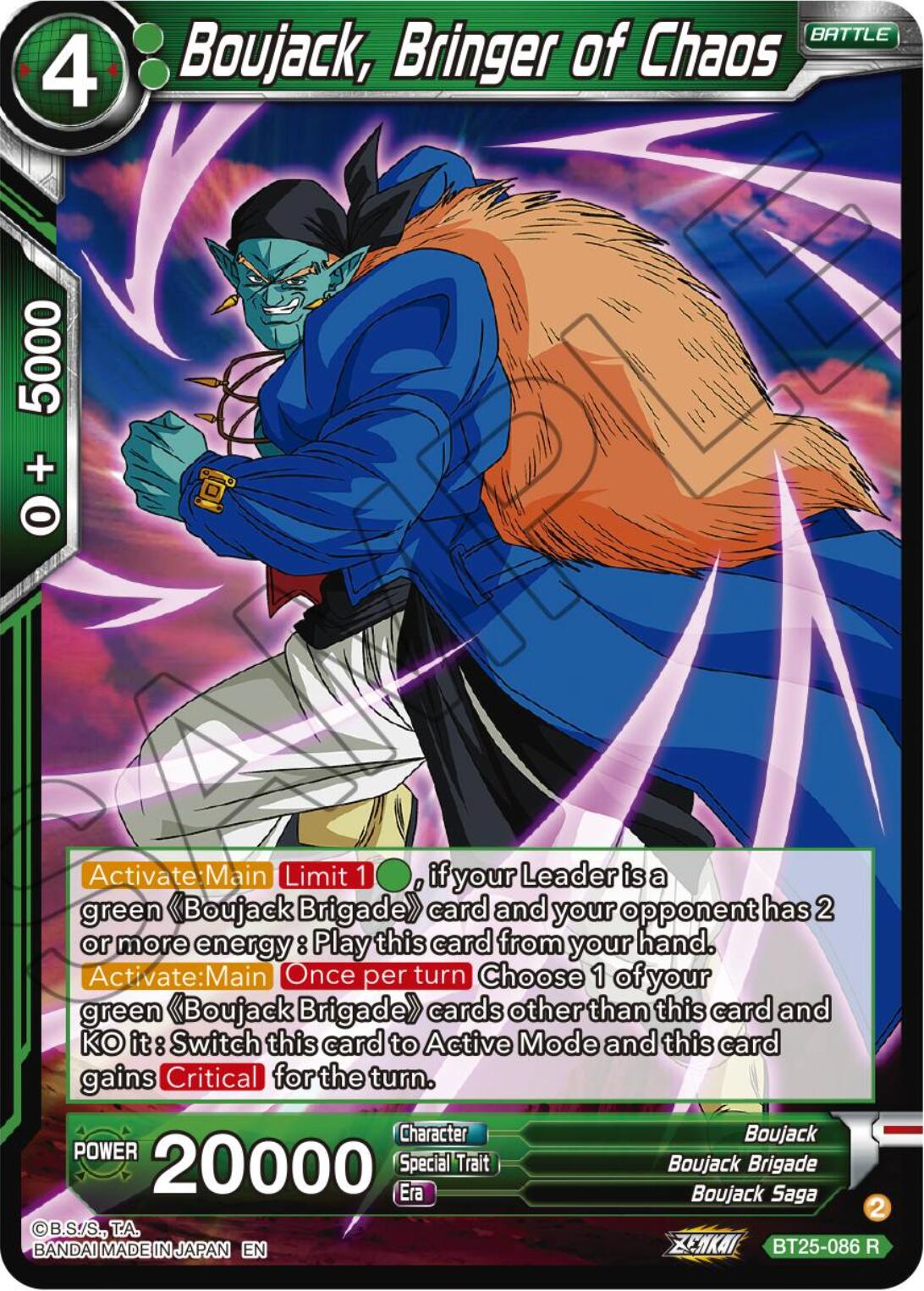 Boujack, Bringer of Chaos (BT25-086) [Legend of the Dragon Balls] | Tables and Towers