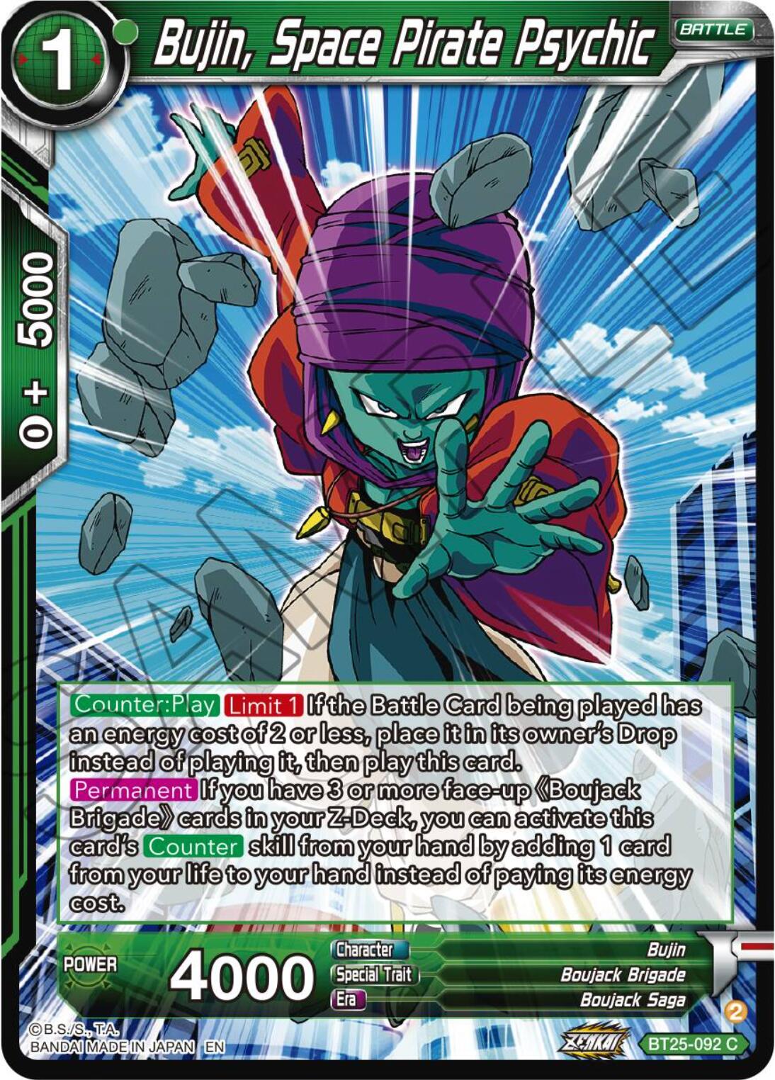 Bujin, Space Pirate Psychic (BT25-092) [Legend of the Dragon Balls] | Tables and Towers