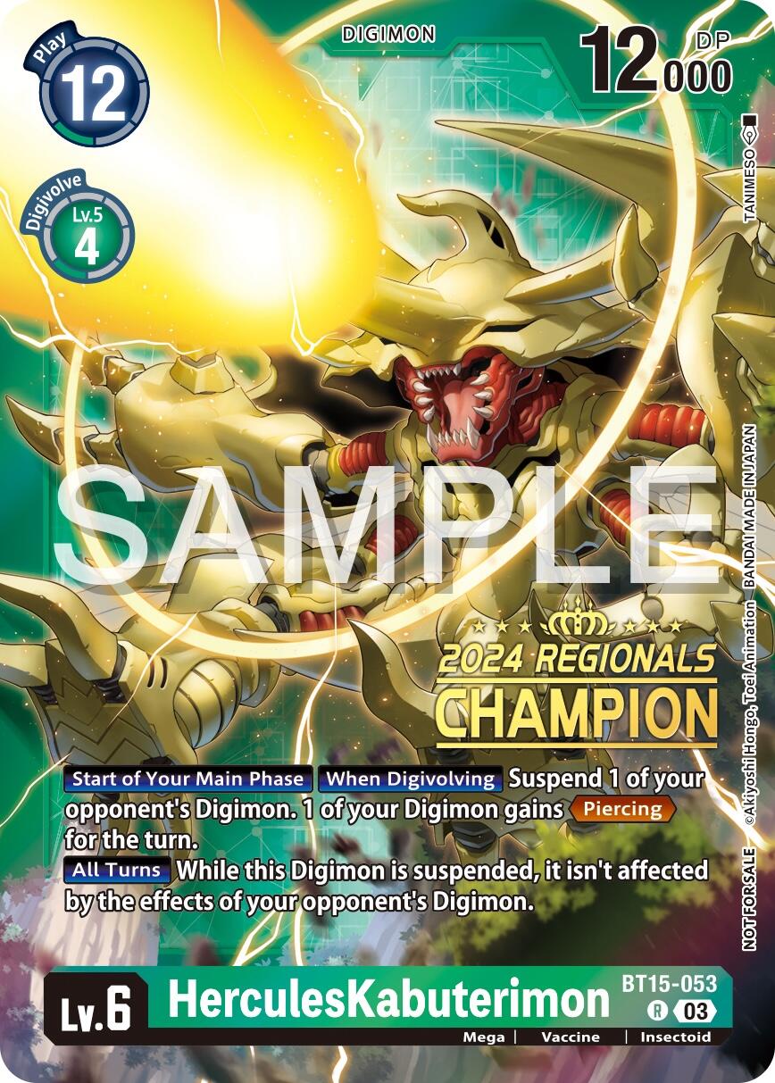 HerculesKabuterimon [BT15-053] (2024 Regionals Champion) [Exceed Apocalypse] | Tables and Towers