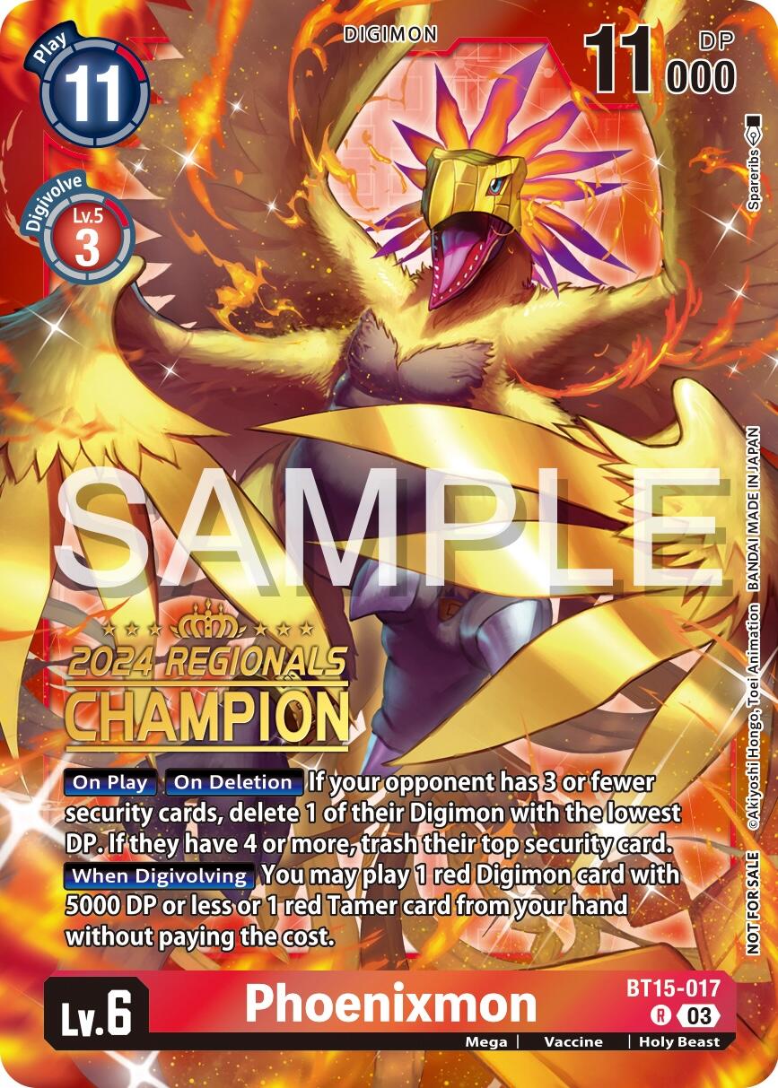 Phoenixmon [BT15-017] (2024 Regionals Champion) [Exceed Apocalypse] | Tables and Towers