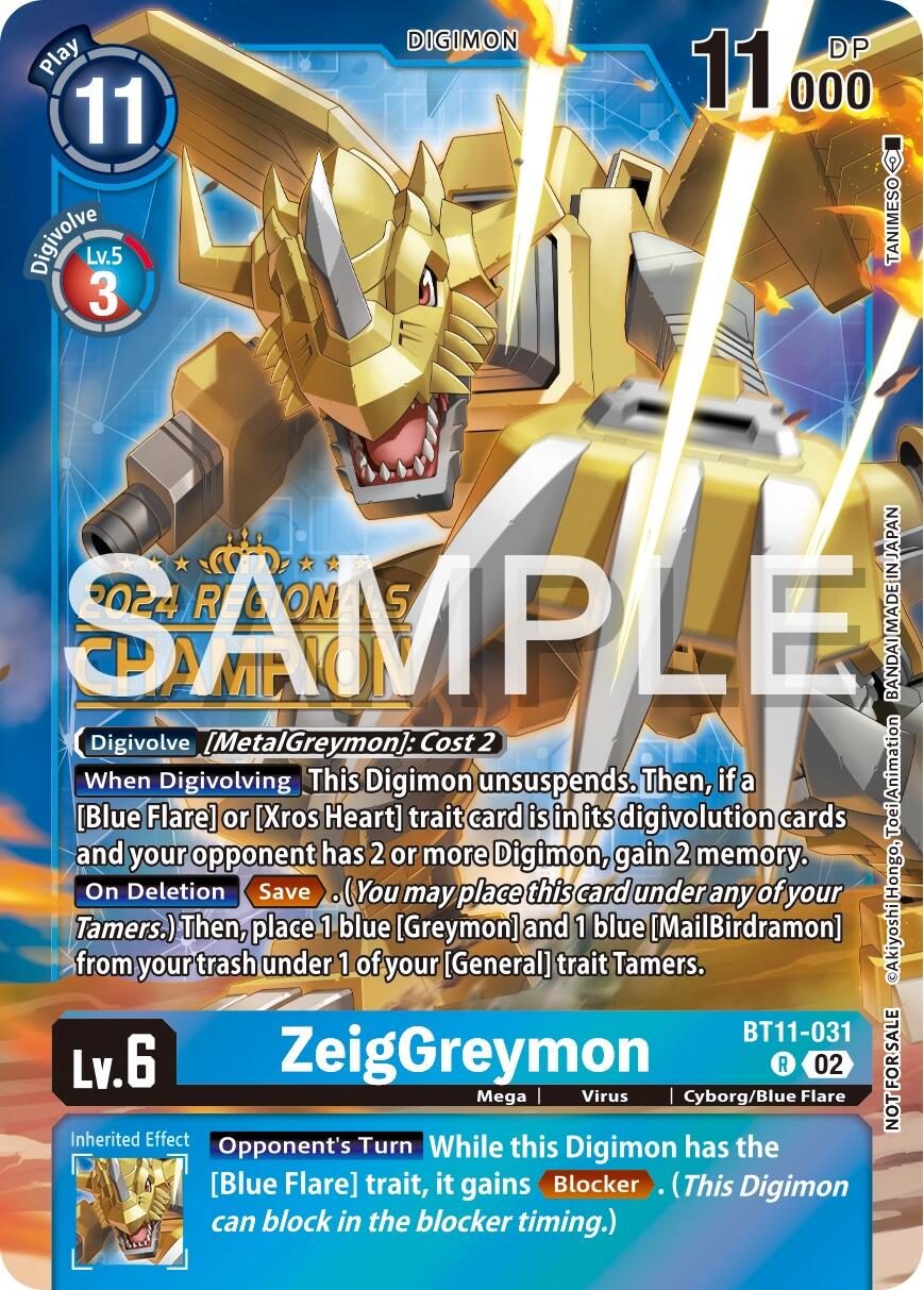 ZeigGreymon [BT11-031] (2024 Regionals Champion) [Dimensional Phase] | Tables and Towers