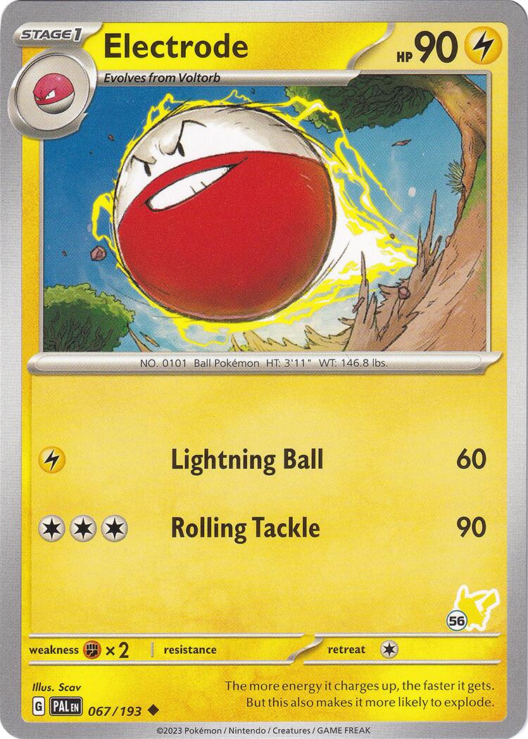 Electrode (067/193) (Pikachu Stamp #56) [Battle Academy 2024] | Tables and Towers