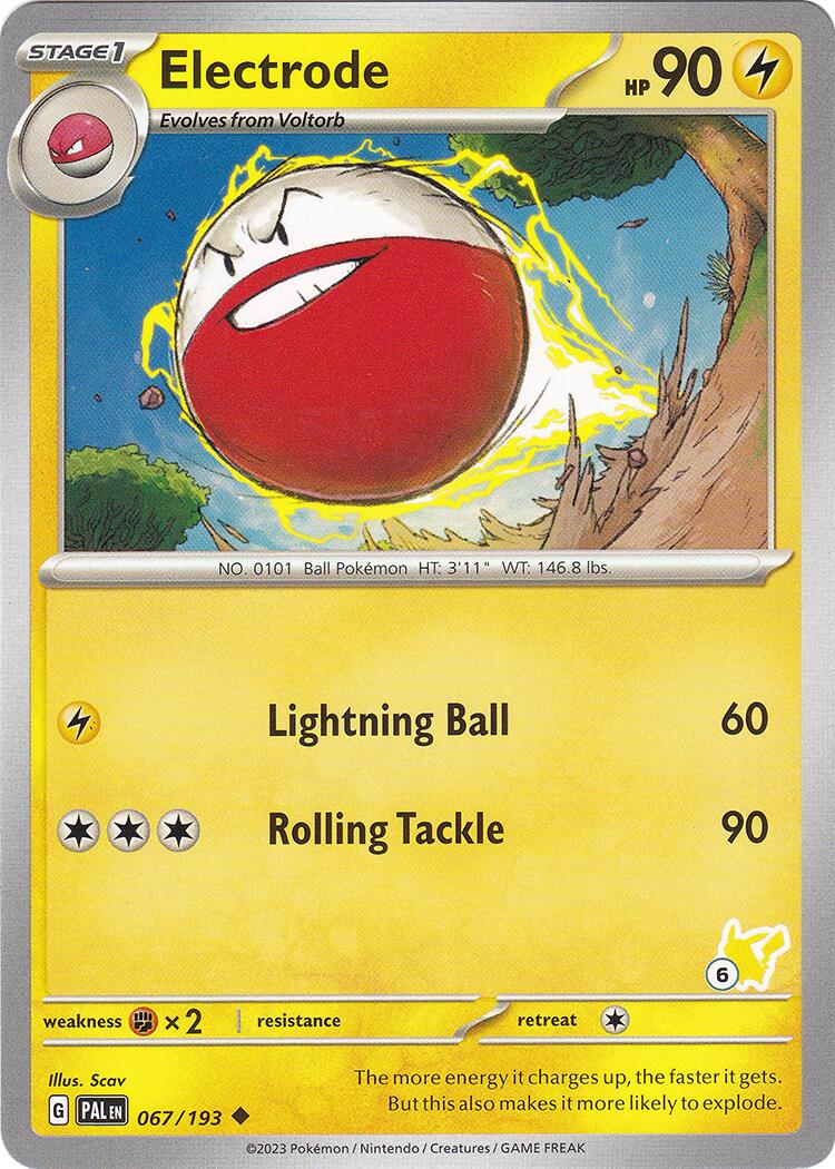 Electrode (067/193) (Pikachu Stamp #6) [Battle Academy 2024] | Tables and Towers