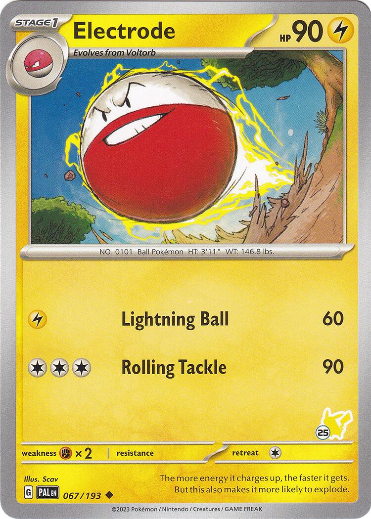 Electrode (067/193) (Pikachu Stamp #25) [Battle Academy 2024] | Tables and Towers