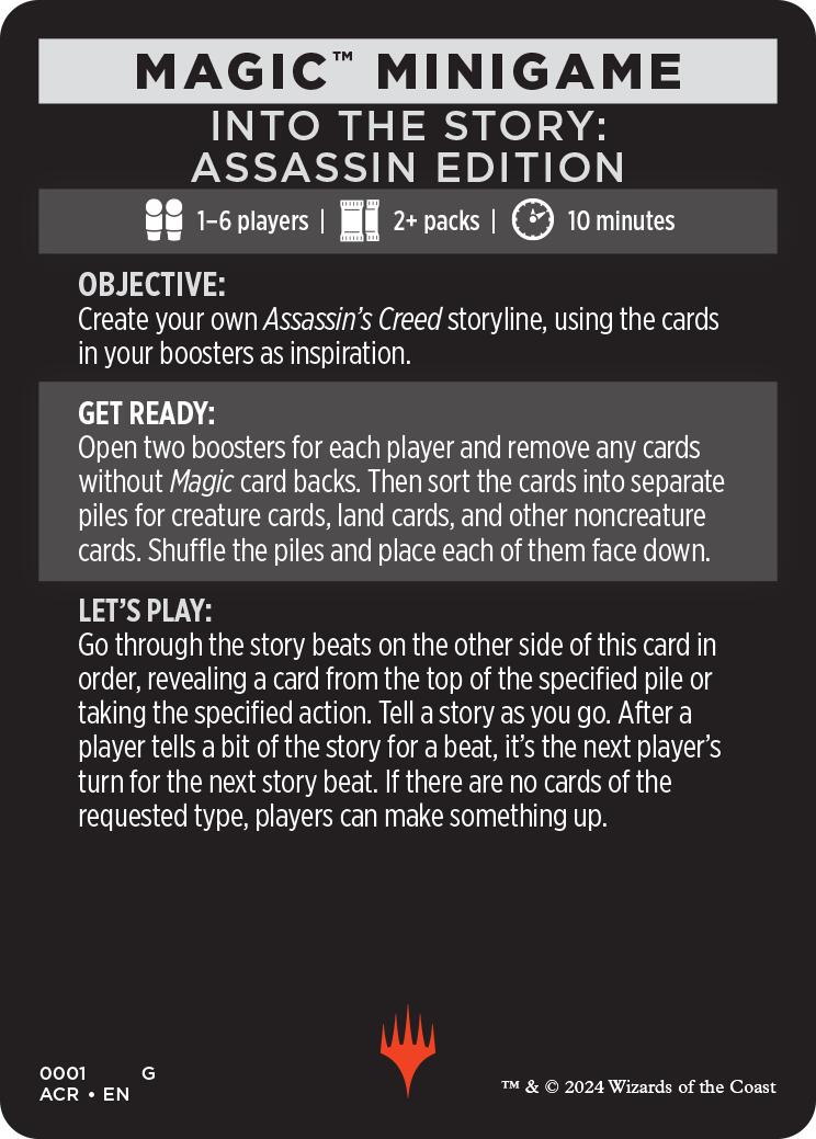 Into The Story: Assassin Edition (Magic Minigame) [Assassin's Creed Minigame] | Tables and Towers